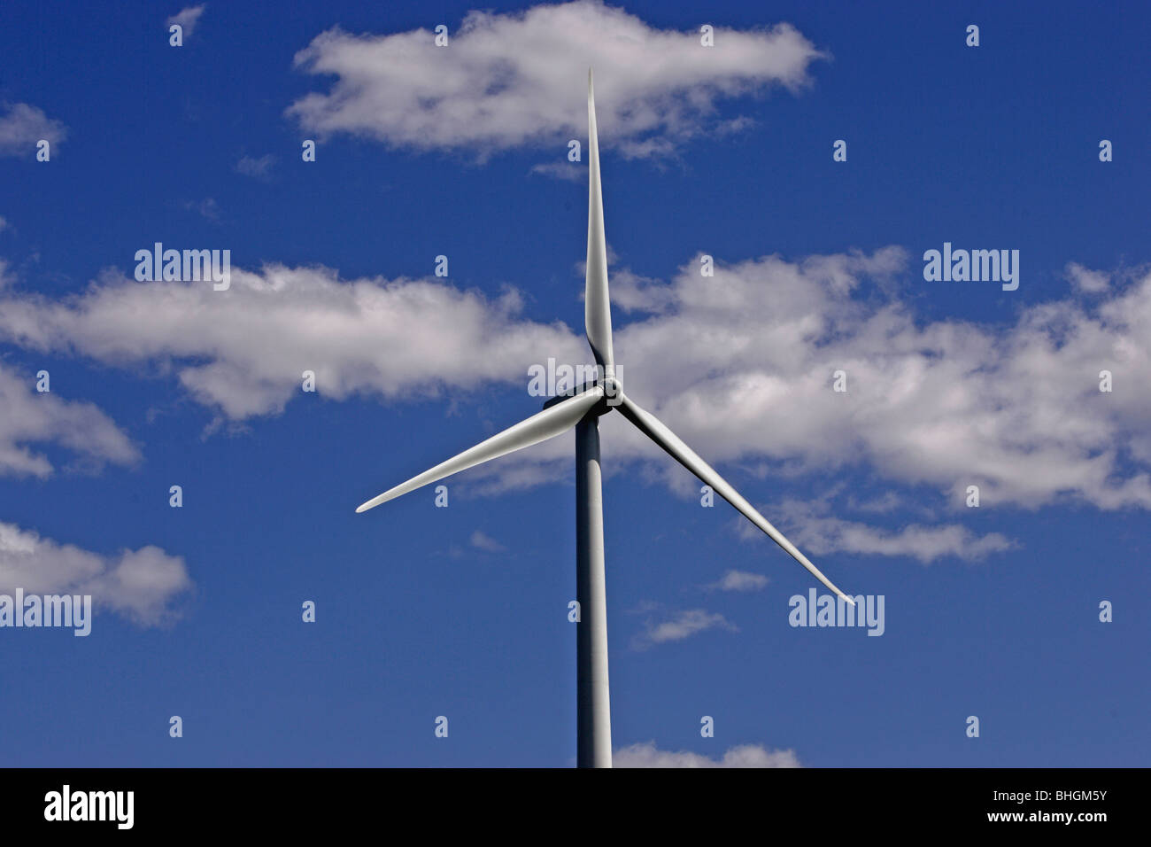 Wind turbine Mars Hill Aroostook County Maine USA New England Stock Photo
