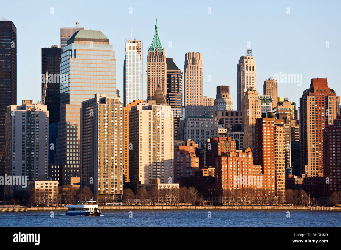NY Waterways Ferry in the Hudson River, New York City Stock Photo