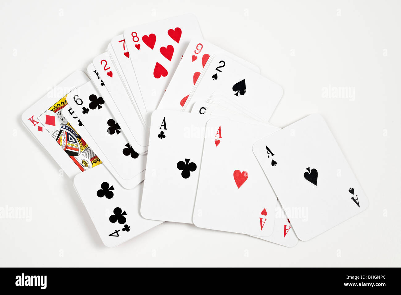Pile of playing cards Stock Photo Alamy