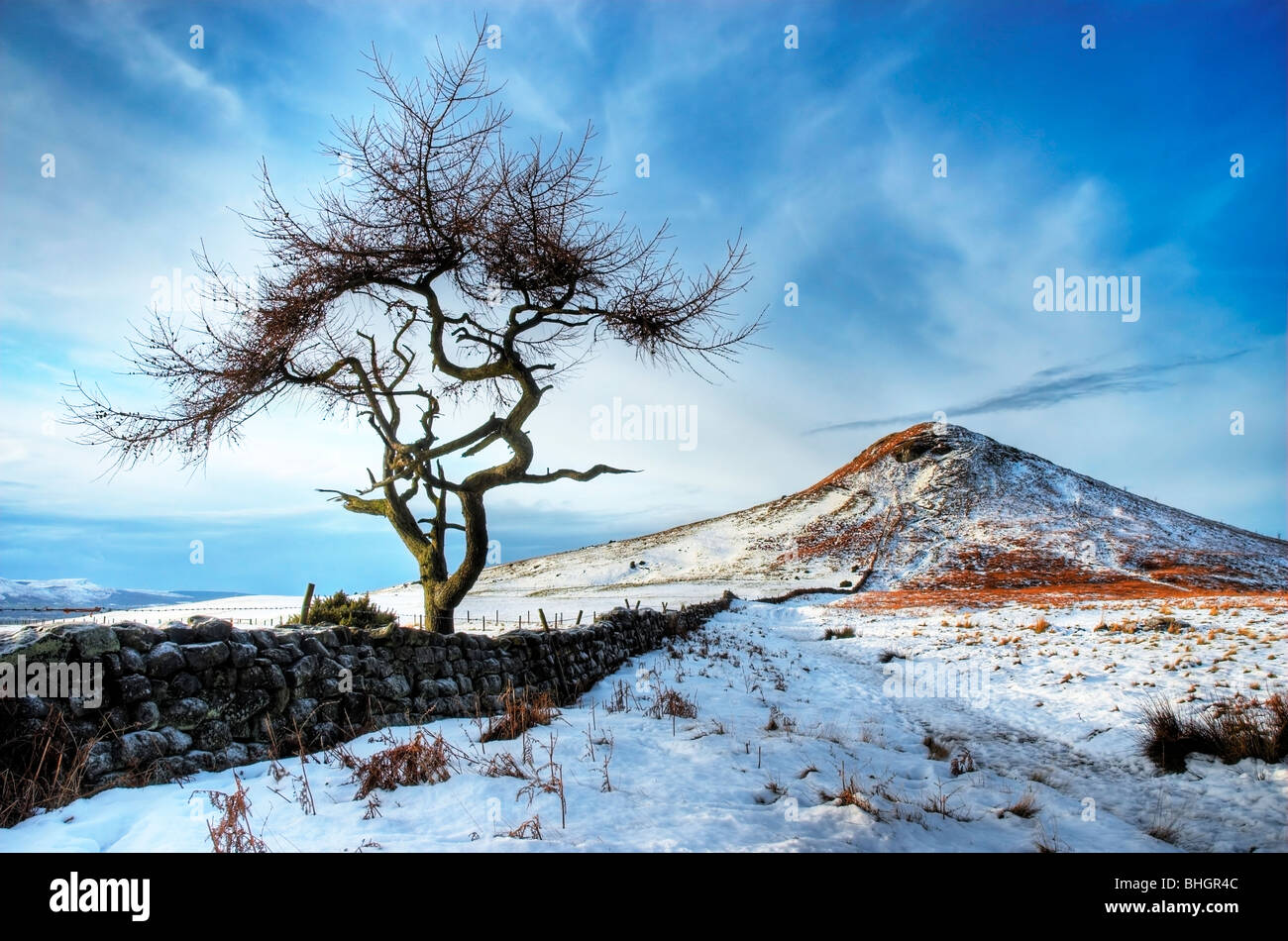 Winter at Roseberry Topping, North Yorkshire Stock Photo