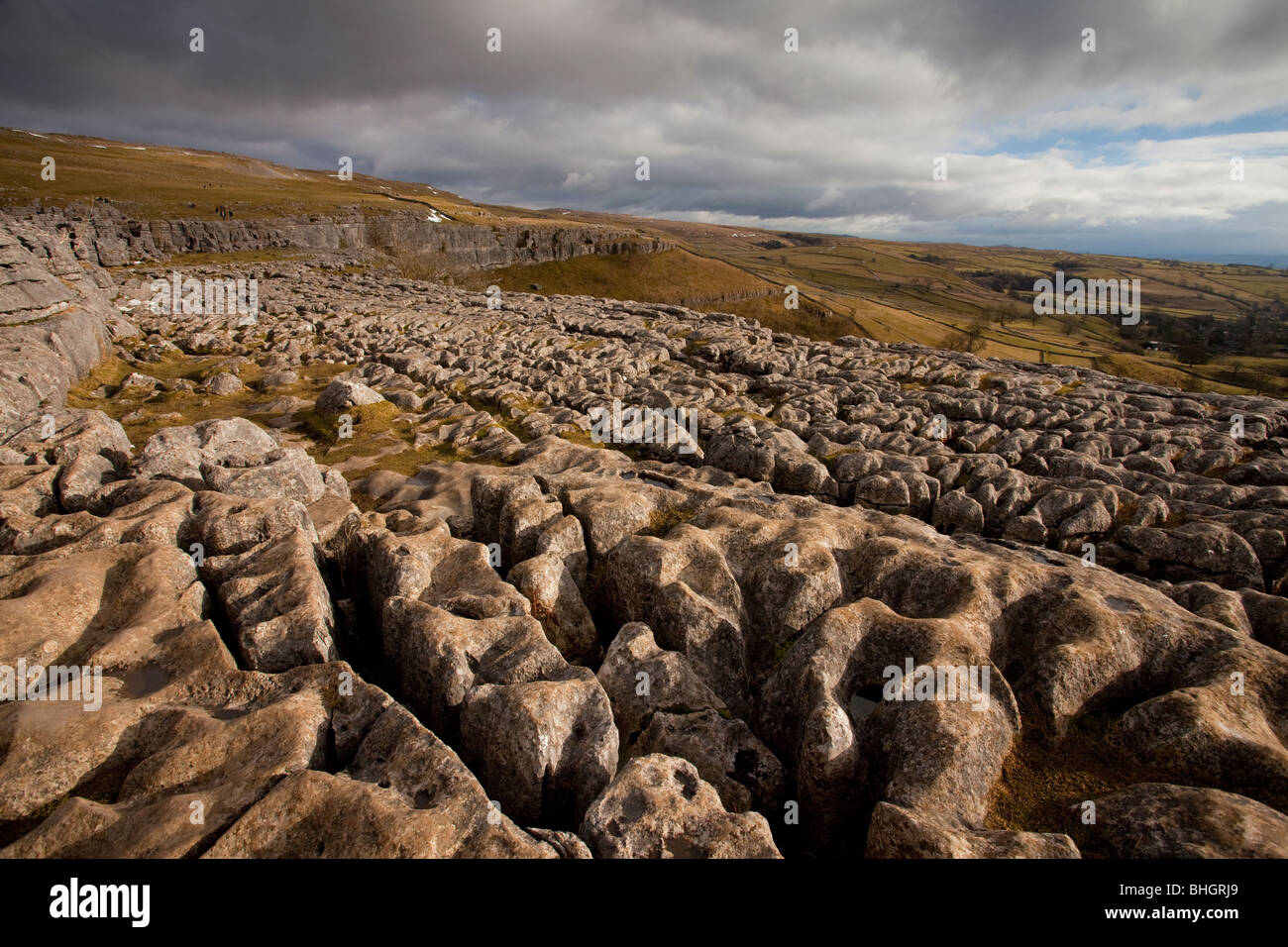 Limestone pavement above Malham Cove, Malham, Yorkshire Dales National