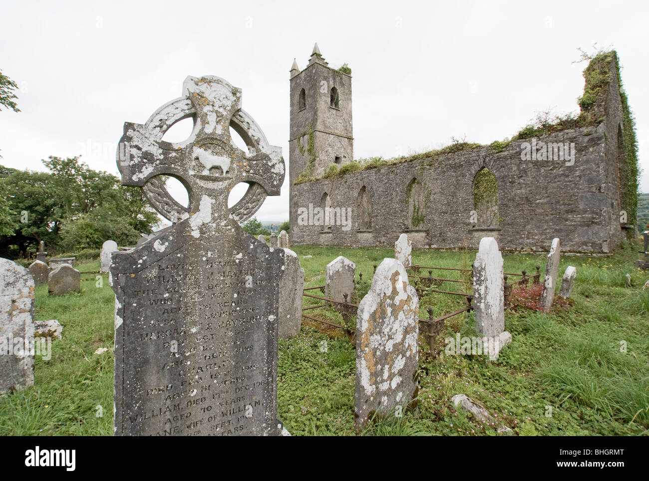 The derelict Old Parish Church at Killowen, Kenmare, County Kerry