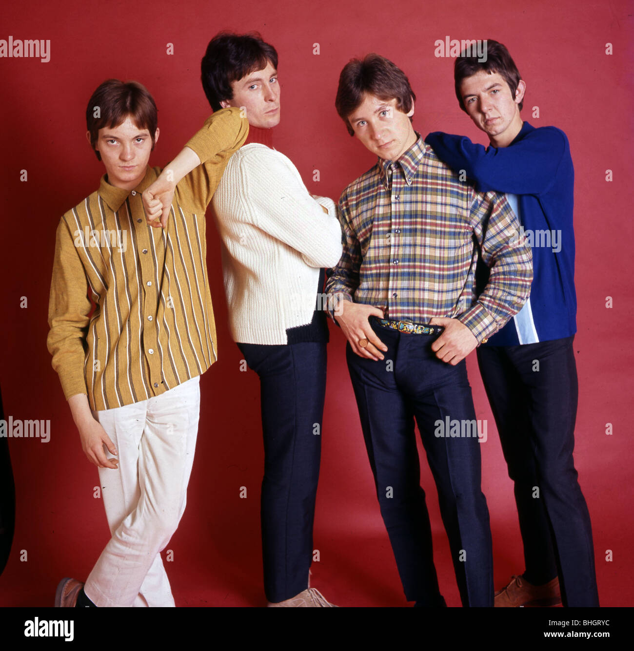 SMALL FACES - UK pop group in 1967 from l: Steve Marriott, Jimmy Winston, Kenny Jones and Ronnie Lane - photo Tony Gale Stock Photo