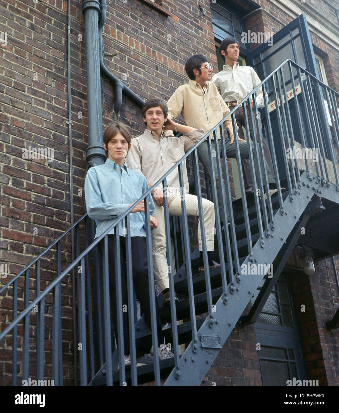 SMALL FACES - UK group 13 April 1966  from l: Steve Marriott, Kenny Jones, Ronnie Lane and Ian McLagan - photo Tony Gale Stock Photo
