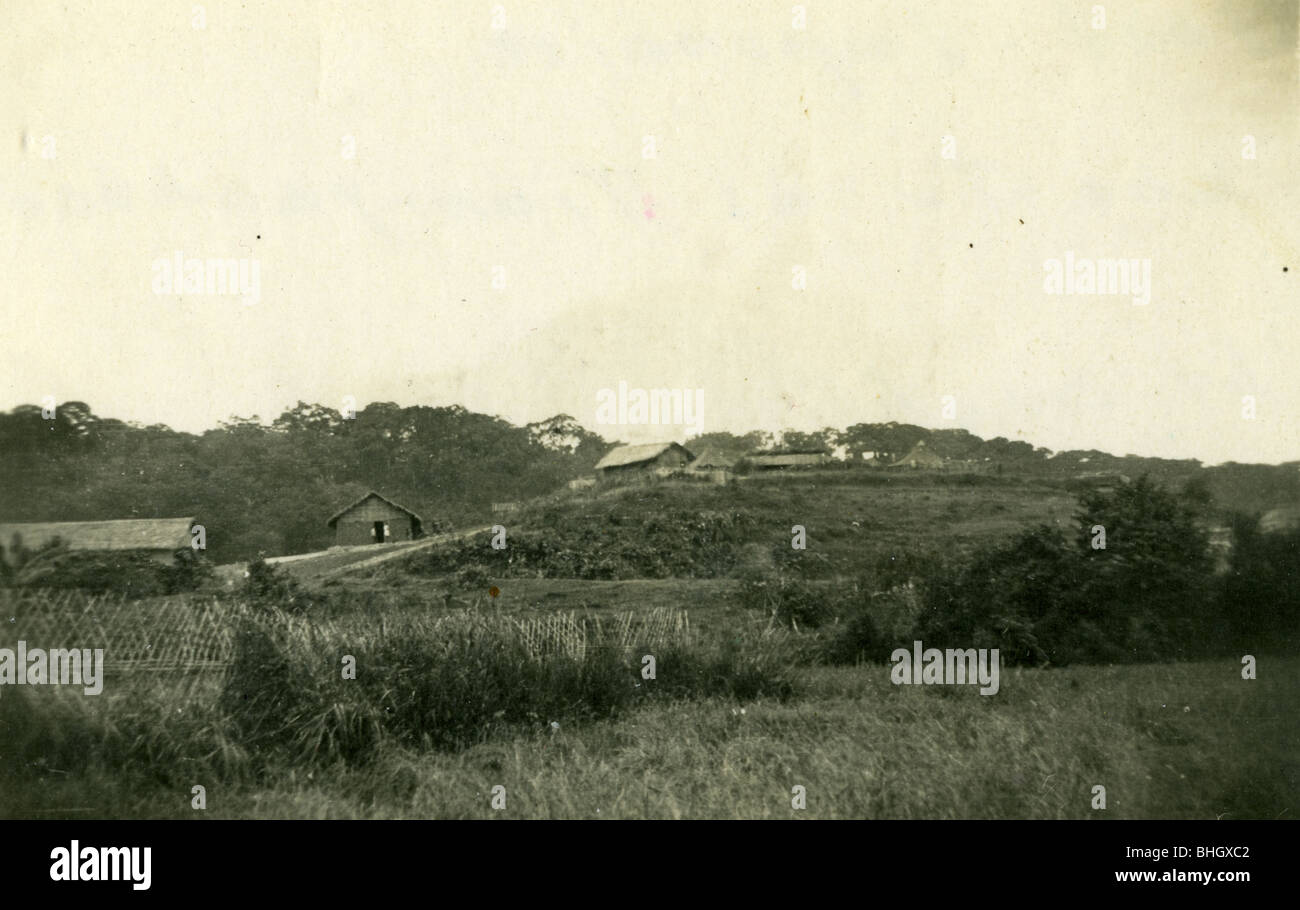 Japanese Post In Vietnam In 1949 After Wwii Landscape Hills Horizontal Black And White Topography Stock Photo Alamy