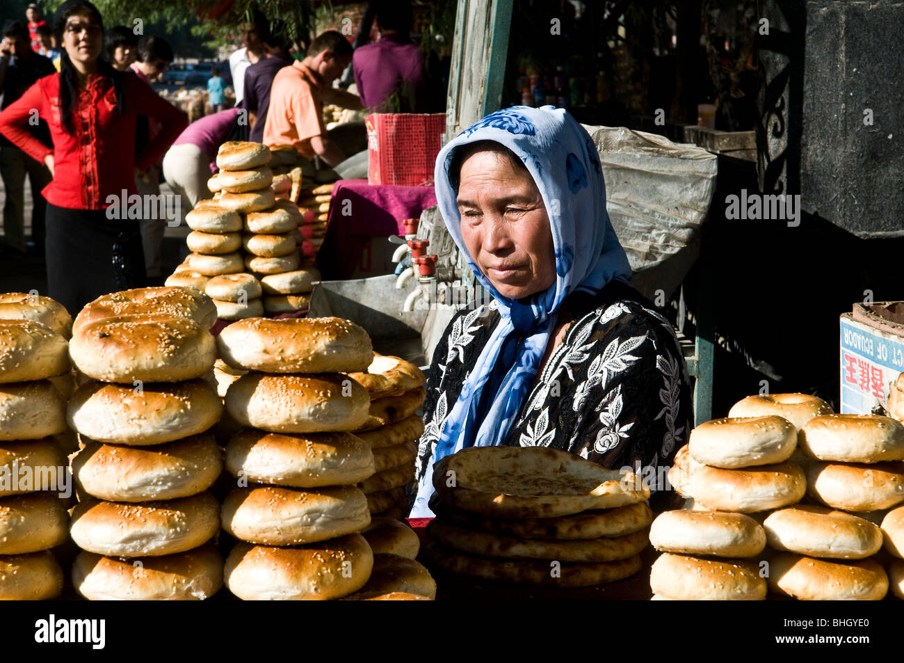 Uighur bagels sold in Xinjiang, China Stock Photo Alamy