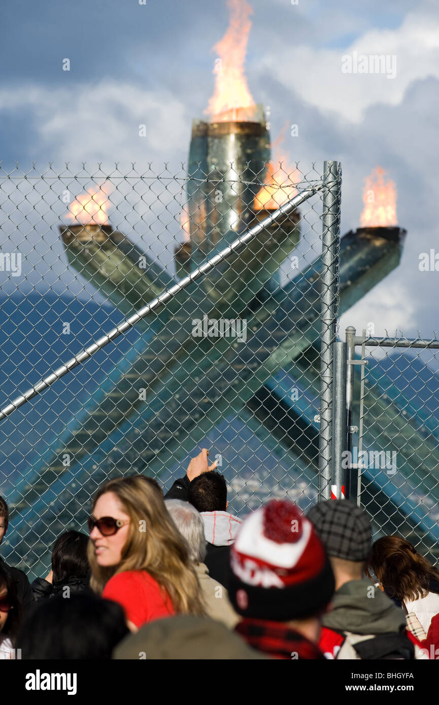 olympic cauldron in vancouver Stock Photo Alamy
