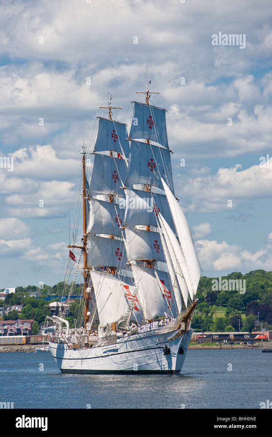 The Portuguese barque Sagres II in Halifax, Nova Scotia, during Tall