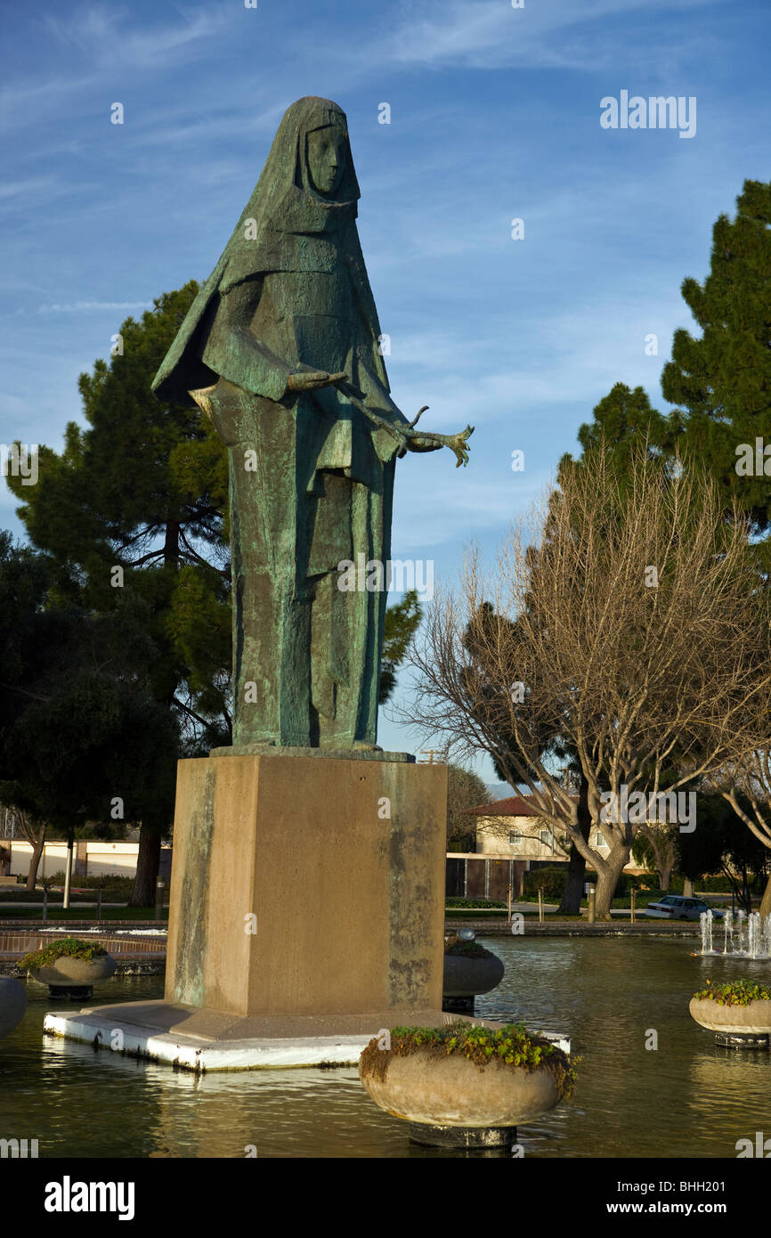 Statue of Saint Clare, Civic Center Park, Santa Clara, California, United States of America. Stock Photo