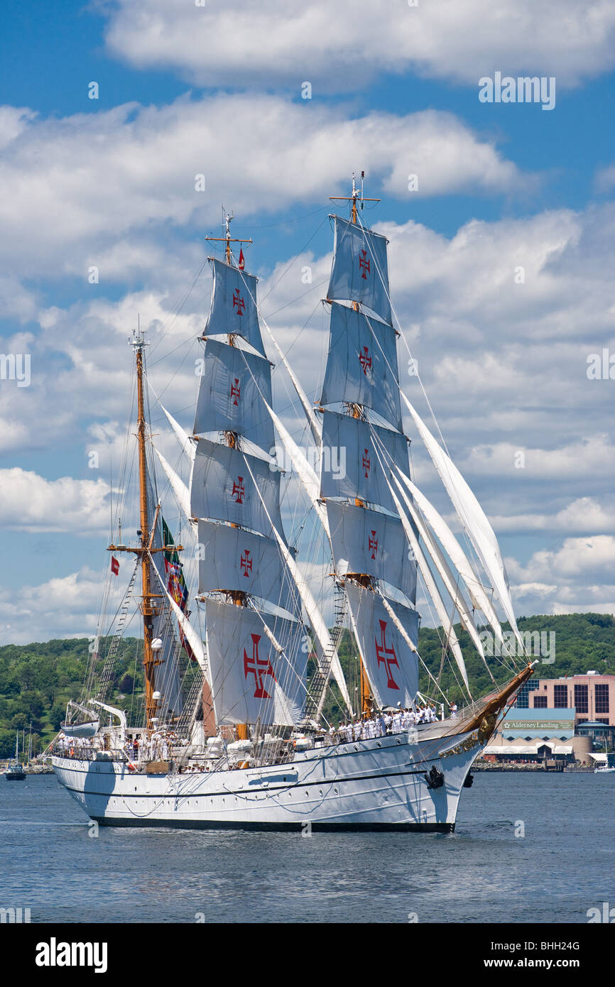 The Portuguese barque Sagres II in Halifax, Nova Scotia, during Tall