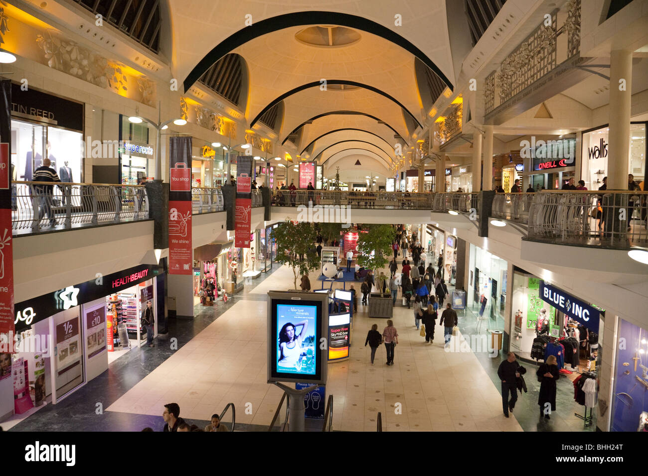 A view in the Bluewater Shopping centre, Kent, UK Stock Photo