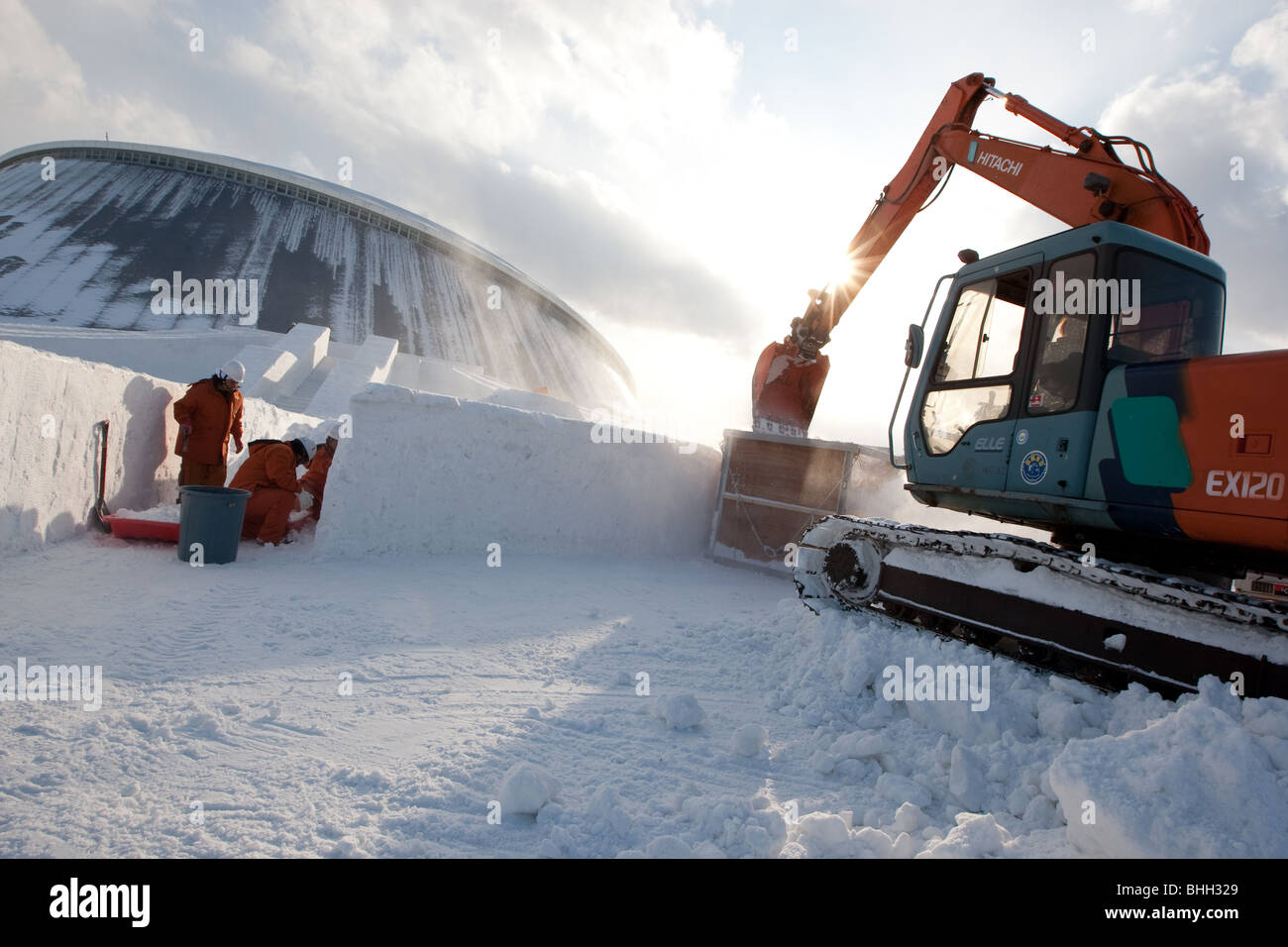 Tsudome site of Sapporo Snow Festival, in Sapporo, Japan, 2nd February