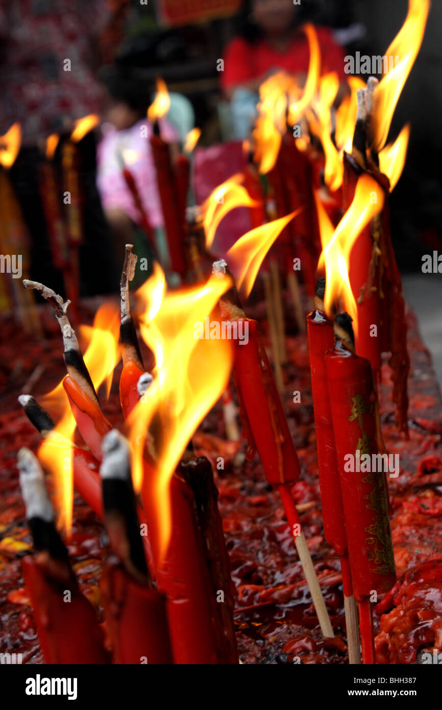 Chinese candles burning in Chinese new year festival Stock Photo Alamy