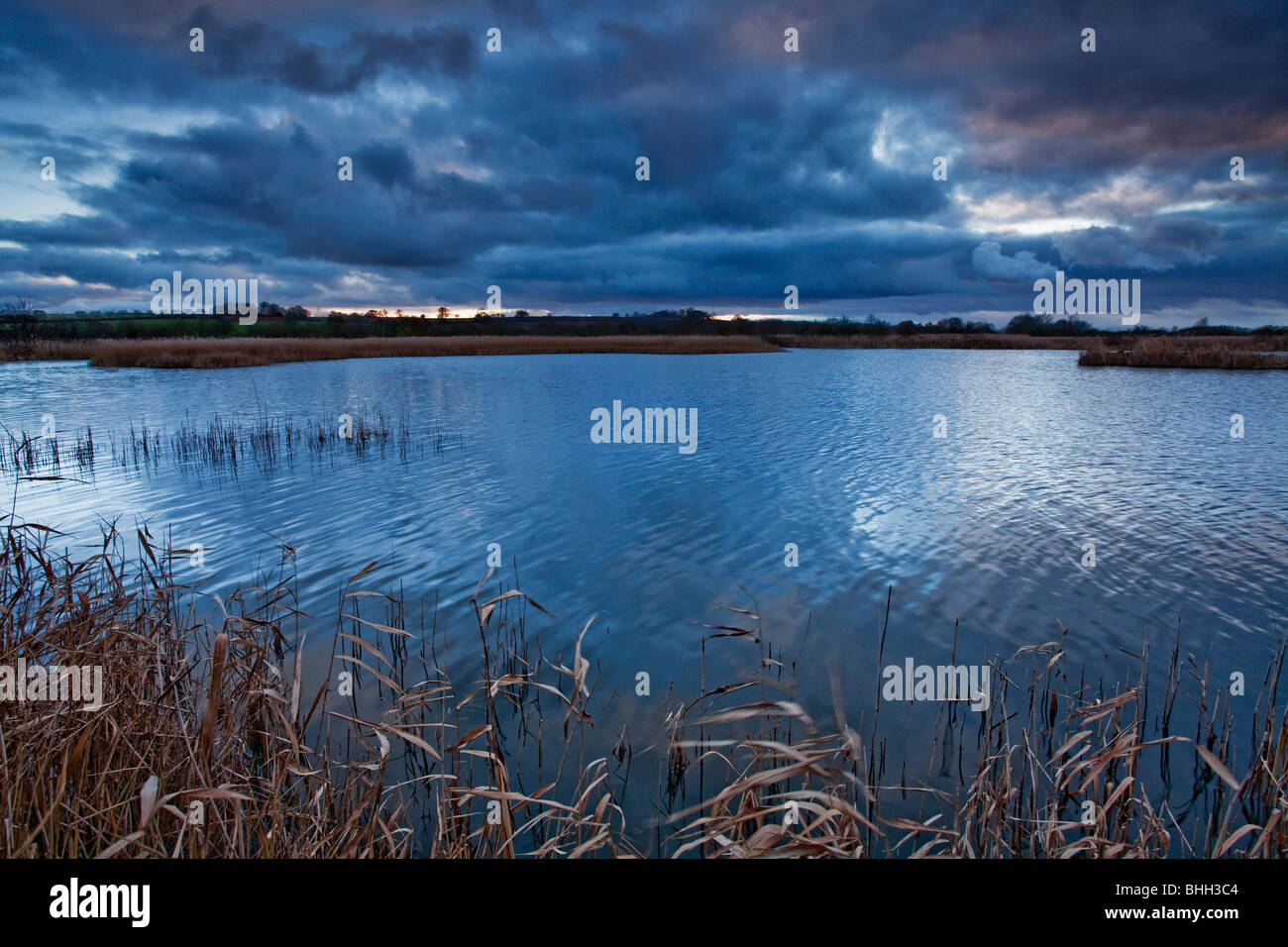 A cloudy evening at the Far Ings National Nature Reserve at Barton upon