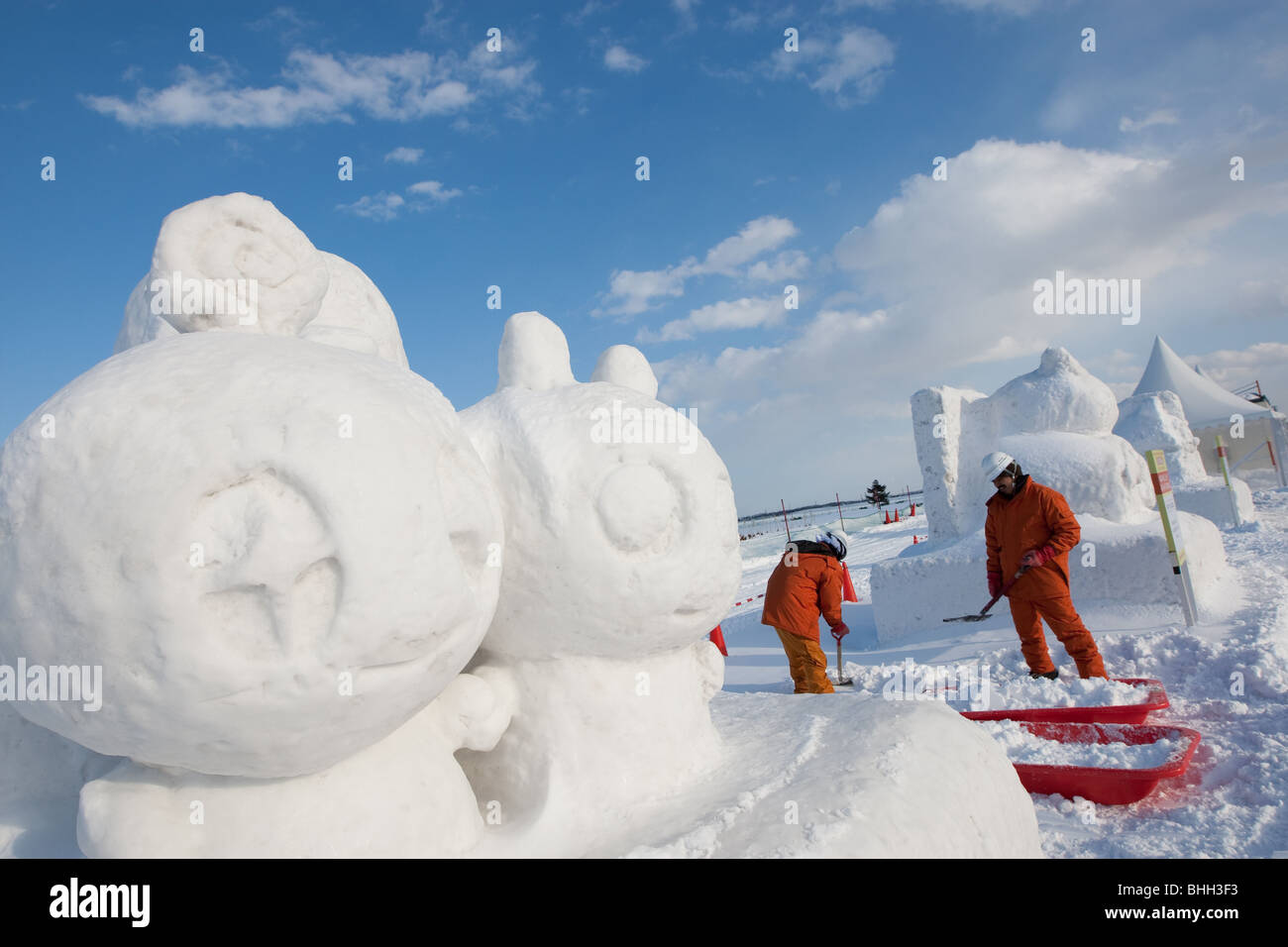 Tsudome site of Sapporo Snow Festival, in Sapporo, Japan, 2nd February