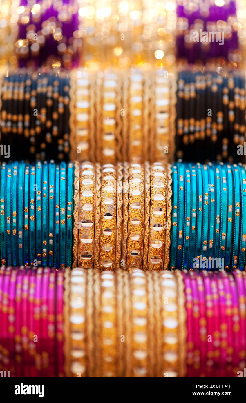 Indian womens bangles pattern Stock Photo