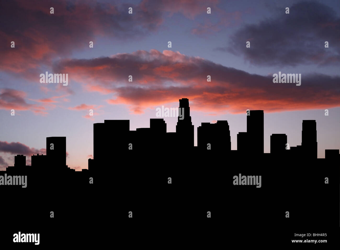Beautiful los angeles skyline silhouette hi-res stock photography and ...