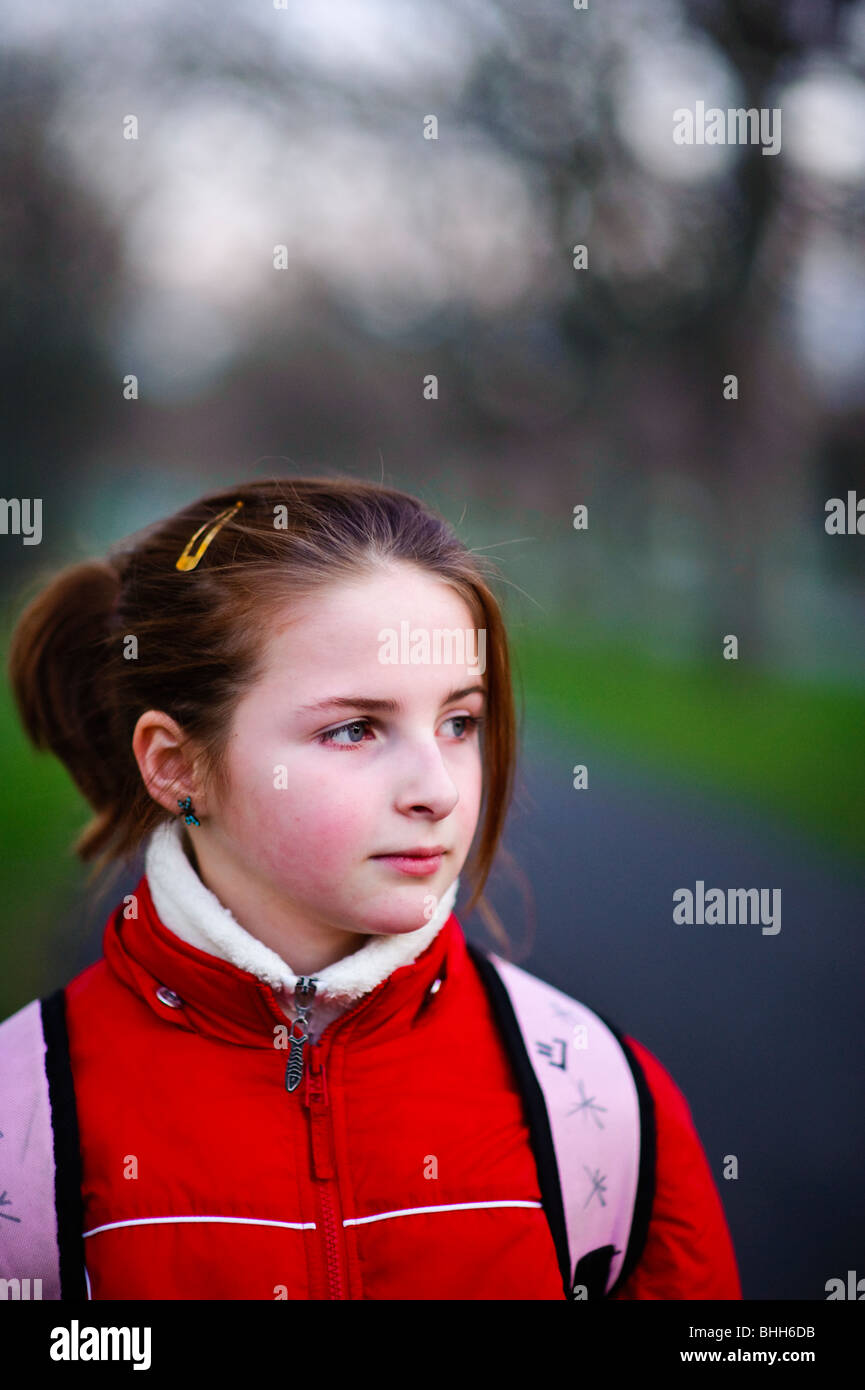 Ten year old girl, UK Stock Photo