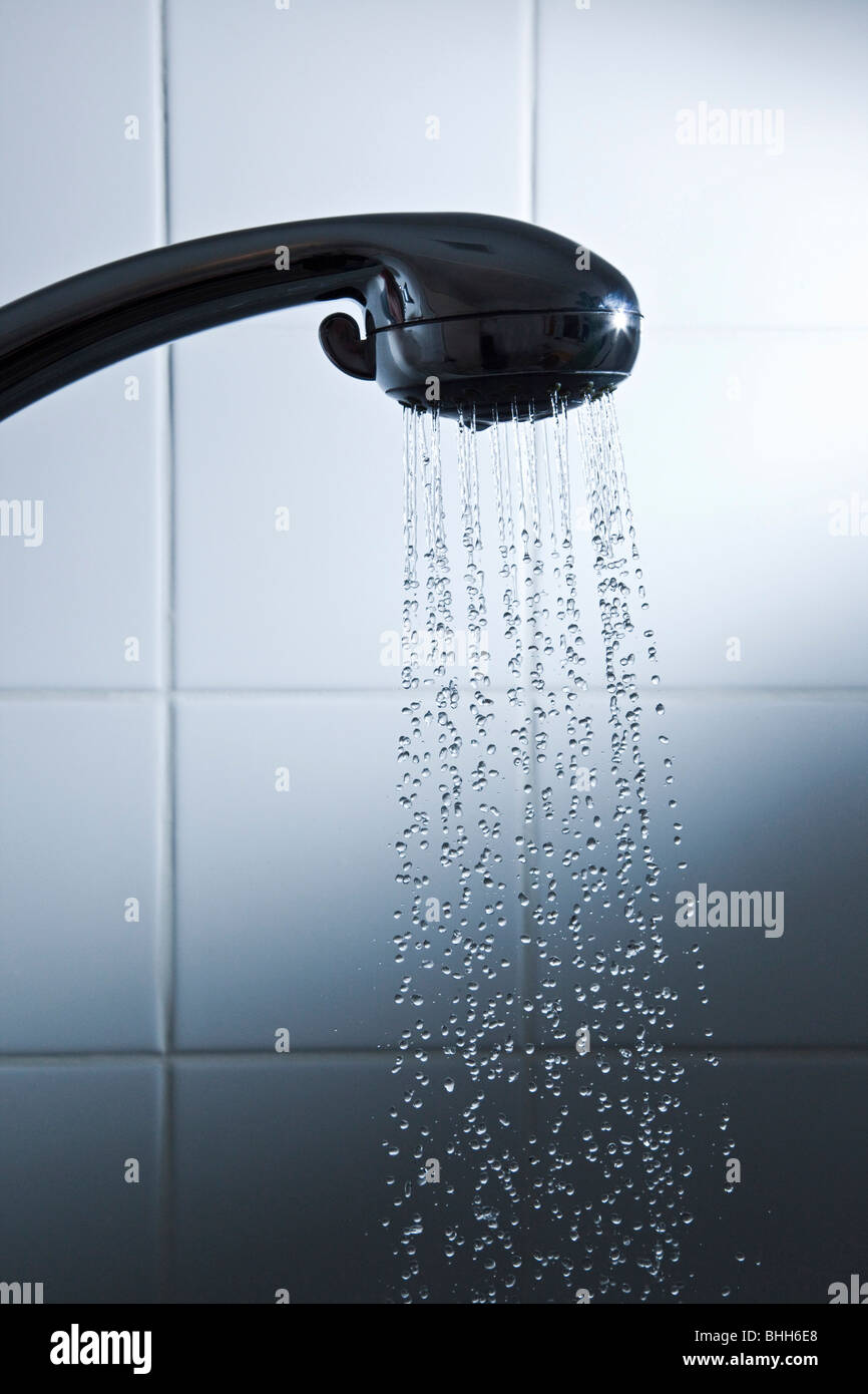 water spraying from shower head Stock Photo Alamy