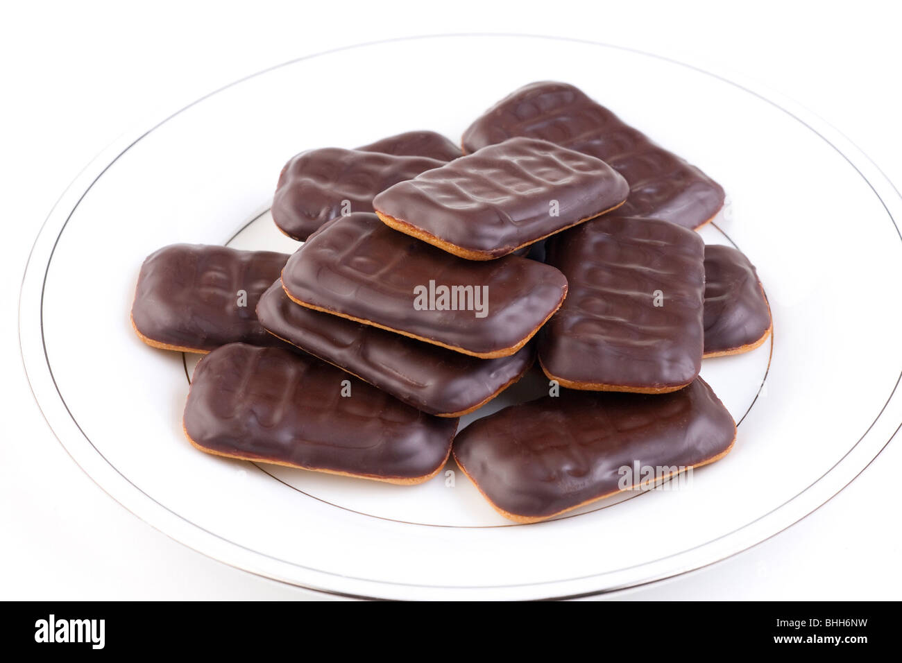 rectangular Jaffa cakes Stock Photo