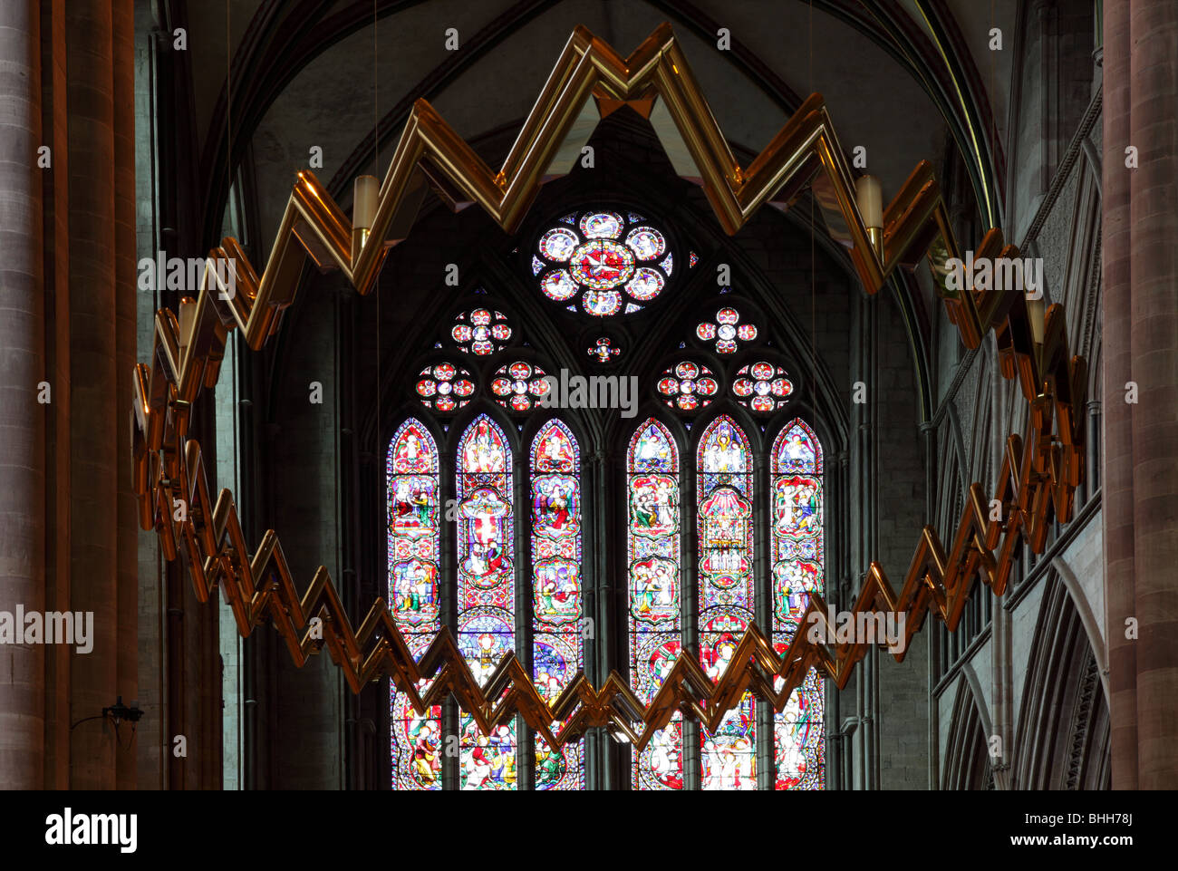 The Hereford Corona situated above the Altar Table in Hereford Cathedral. Stock Photo