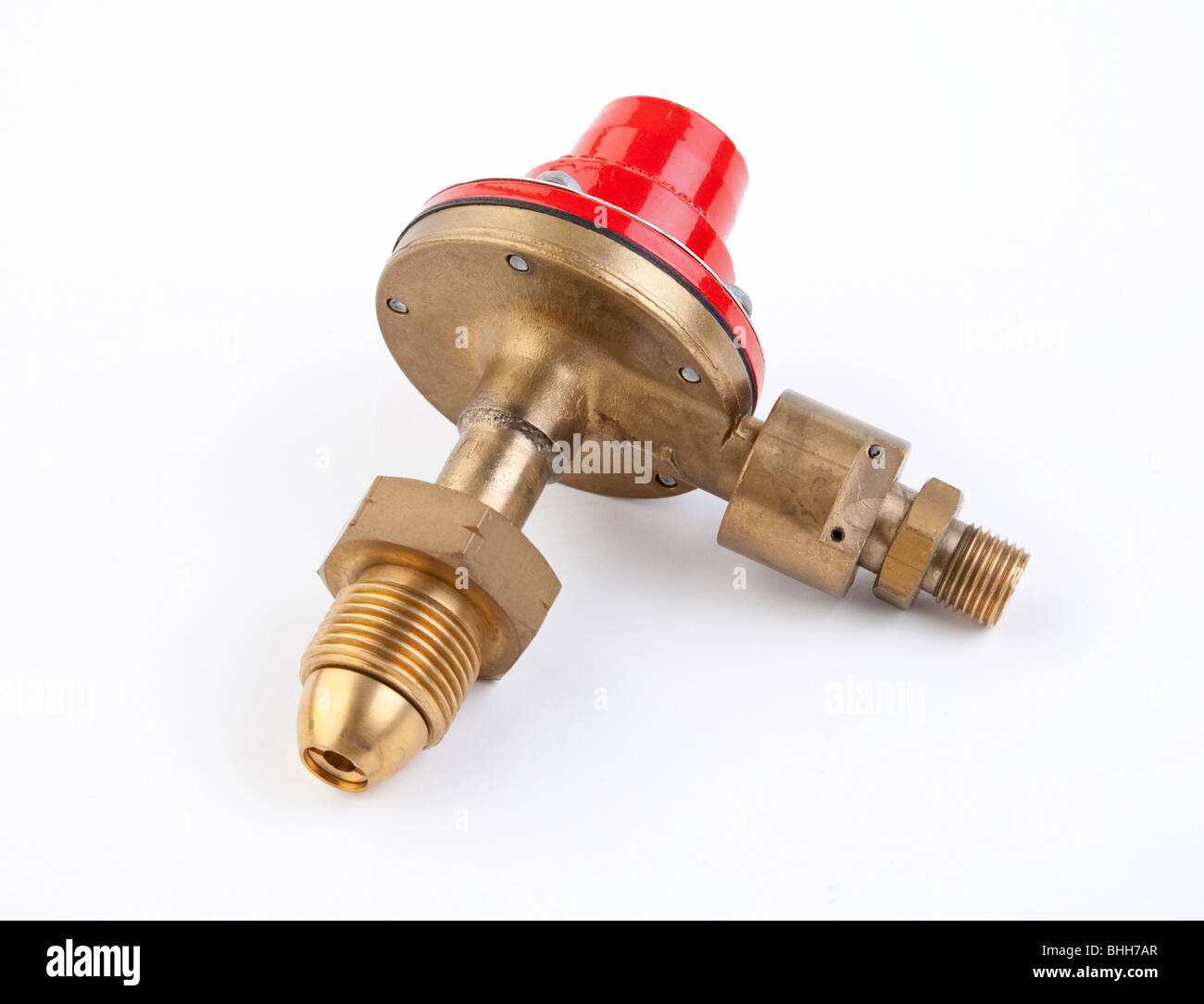 propane gas pressure regulator valve Stock Photo
