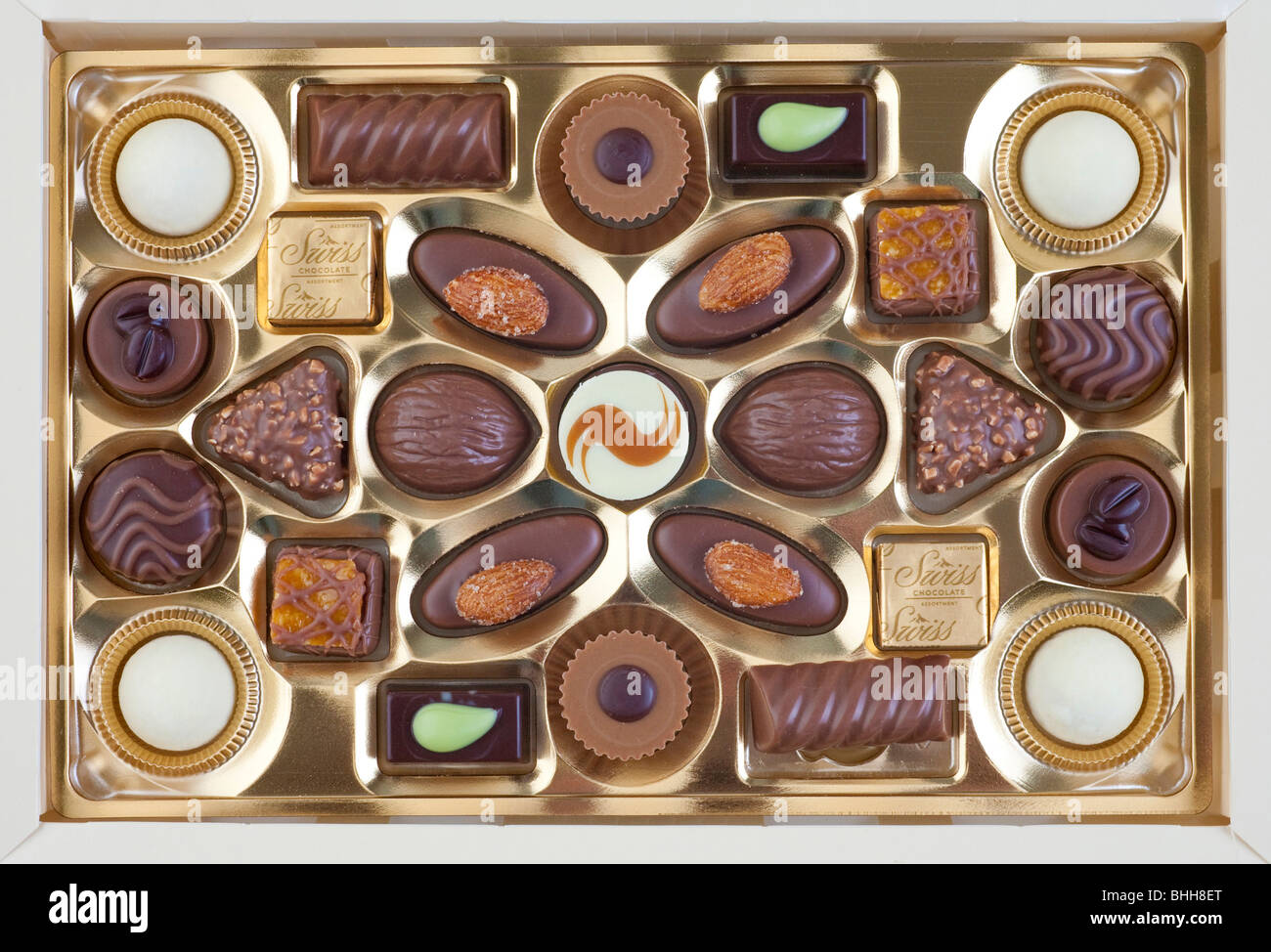 assorted luxury swiss chocolates Stock Photo Alamy