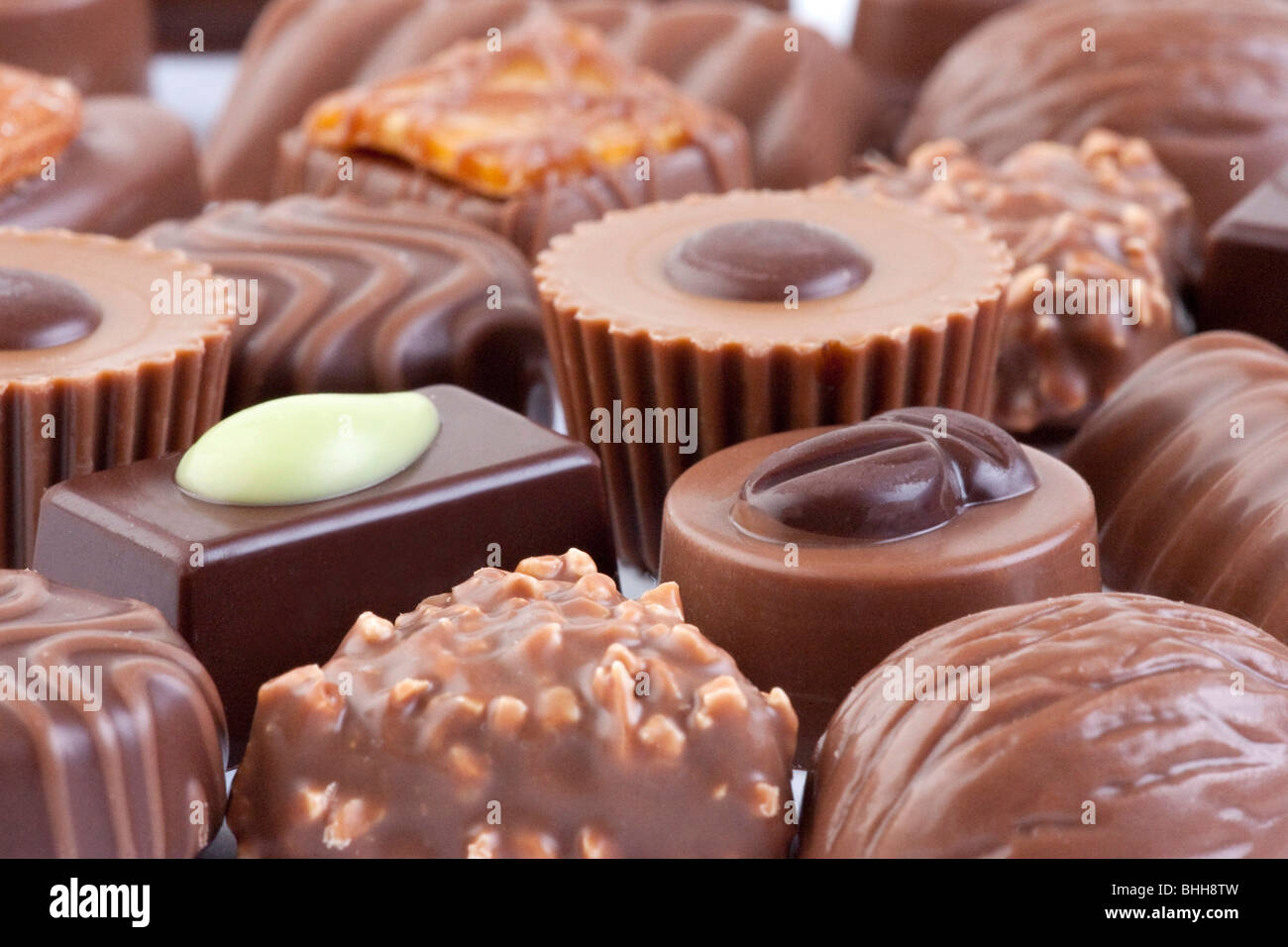 assorted luxury swiss chocolates Stock Photo Alamy
