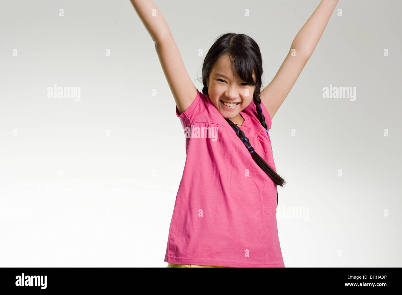 Girl making gestures Stock Photo - Alamy