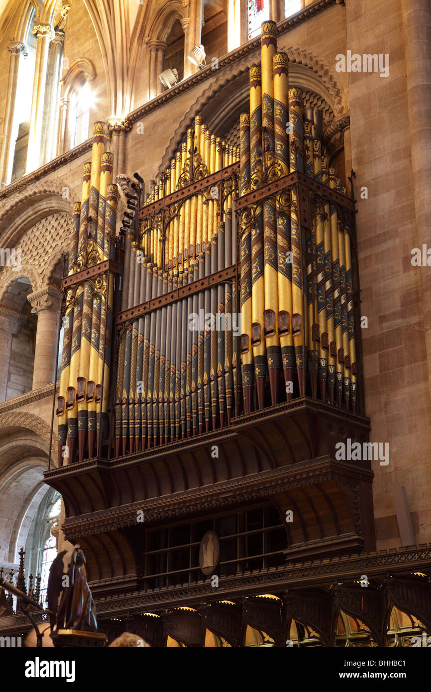 The organ case designed by Scott houses an instrument by Henry Willis. Stock Photo