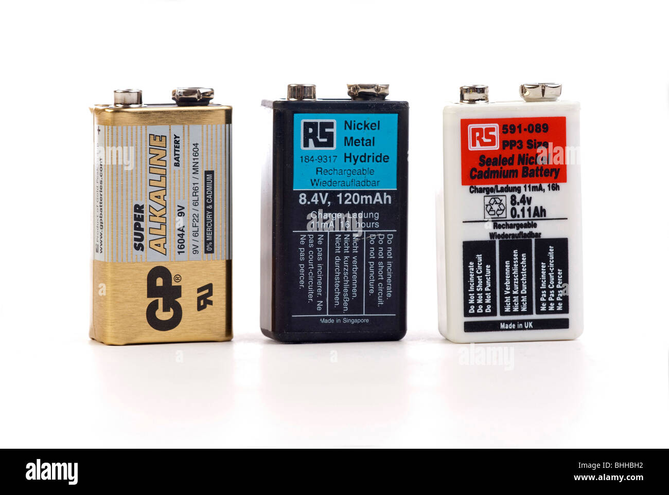 various types of PP3 9 volt batteries Stock Photo Alamy