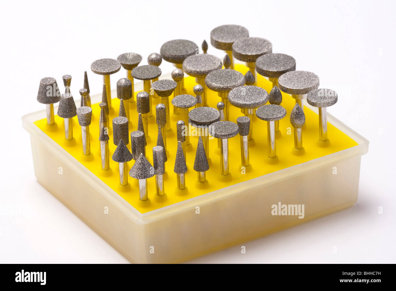 set of diamond coated grinding burrs Stock Photo Alamy