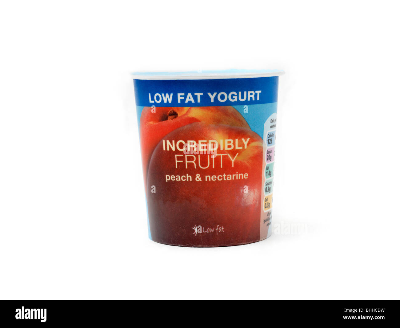 A Fruity Pot of Low Fat Fruity Yogurt Stock Photo