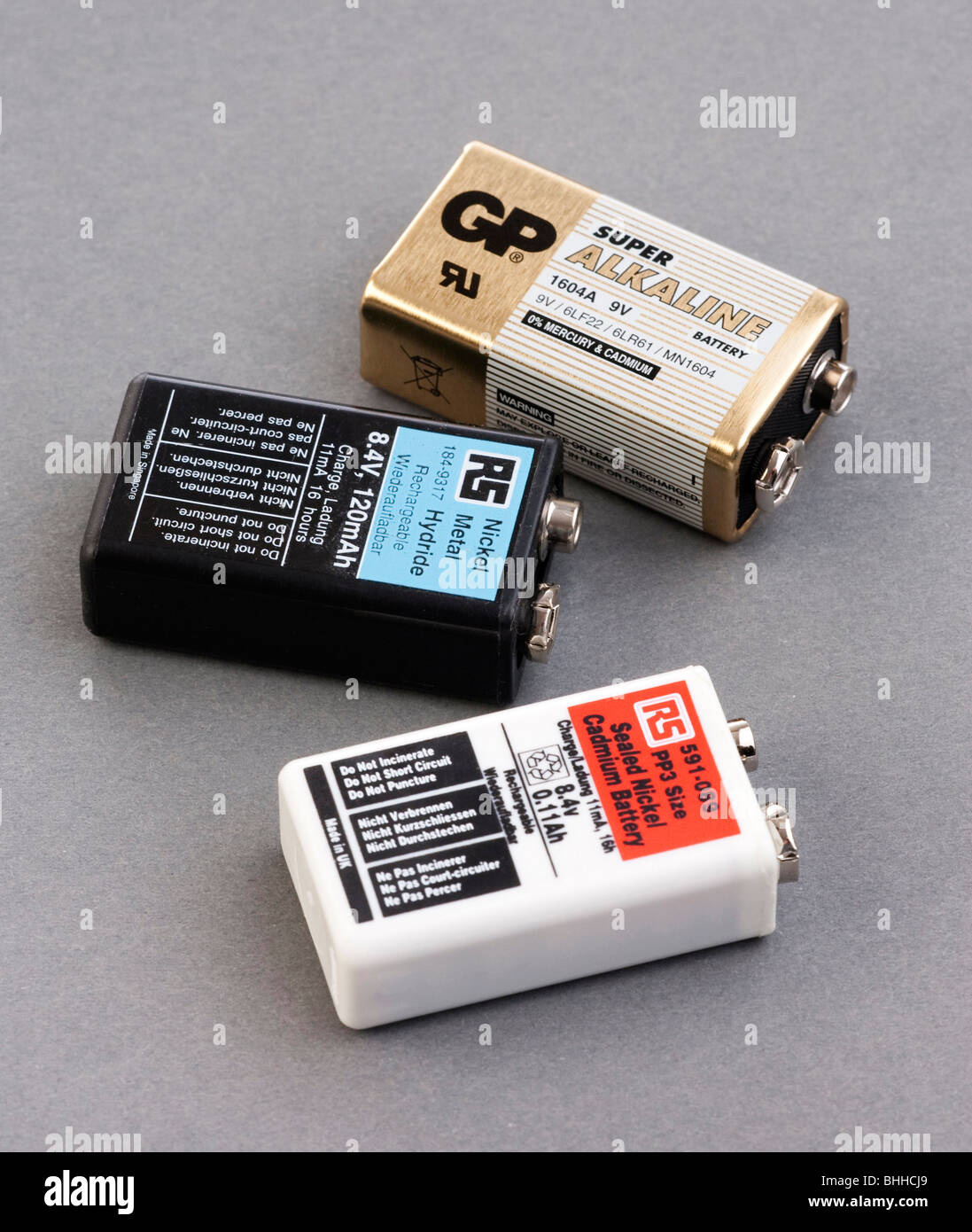 various types of PP3 9 volt batteries Stock Photo Alamy