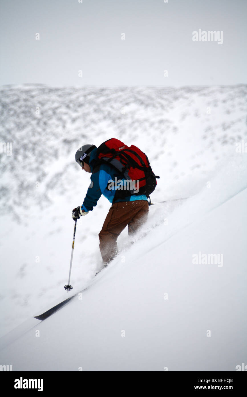 A skier going downhill, Abisko, Lapland, Sweden Stock Photo Alamy