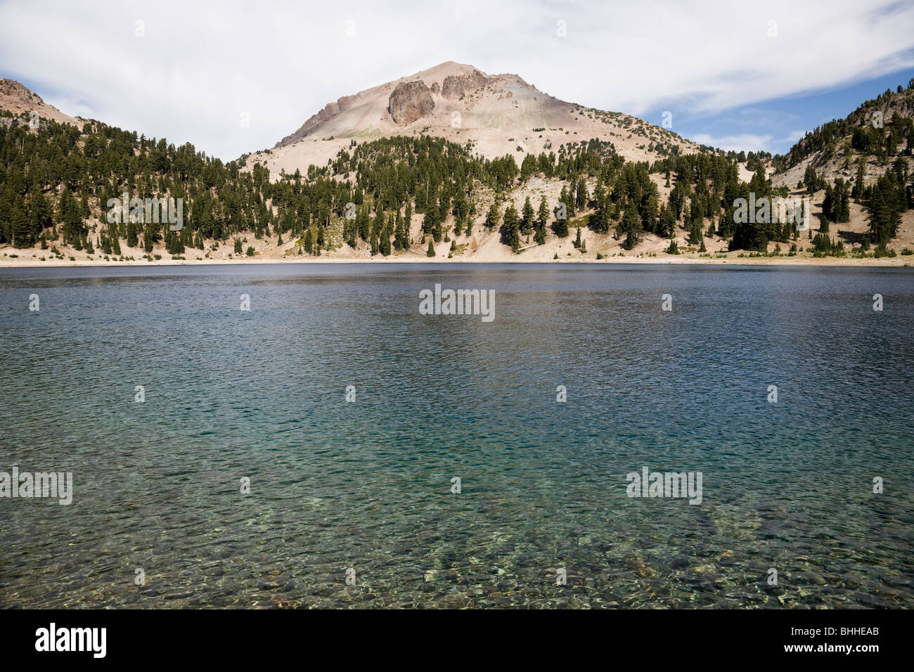 Lake Helen and Lassen Peak, Lassen Volcanic National Park in California