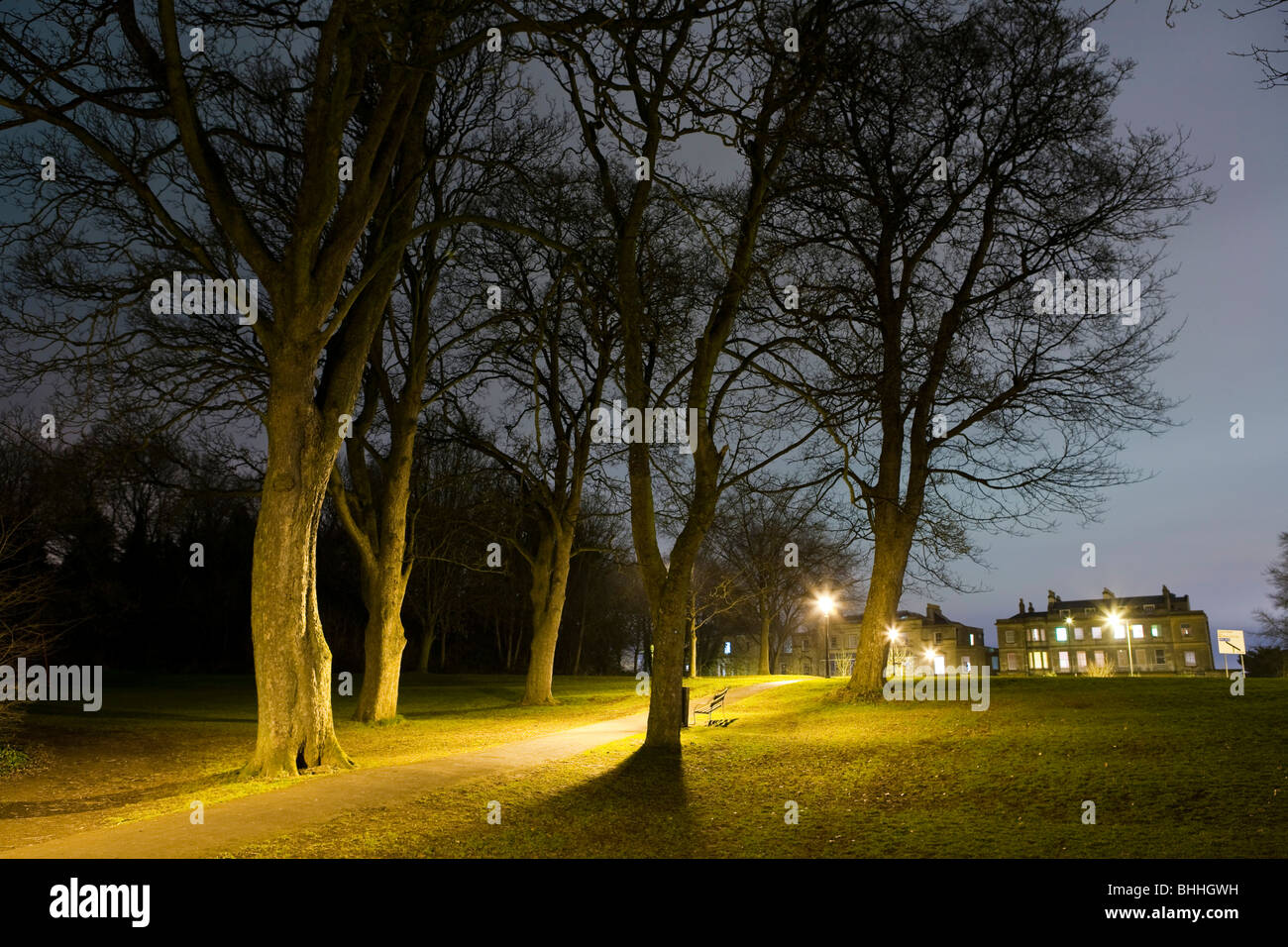 Clifton Downs at night, Bristol Stock Photo Alamy