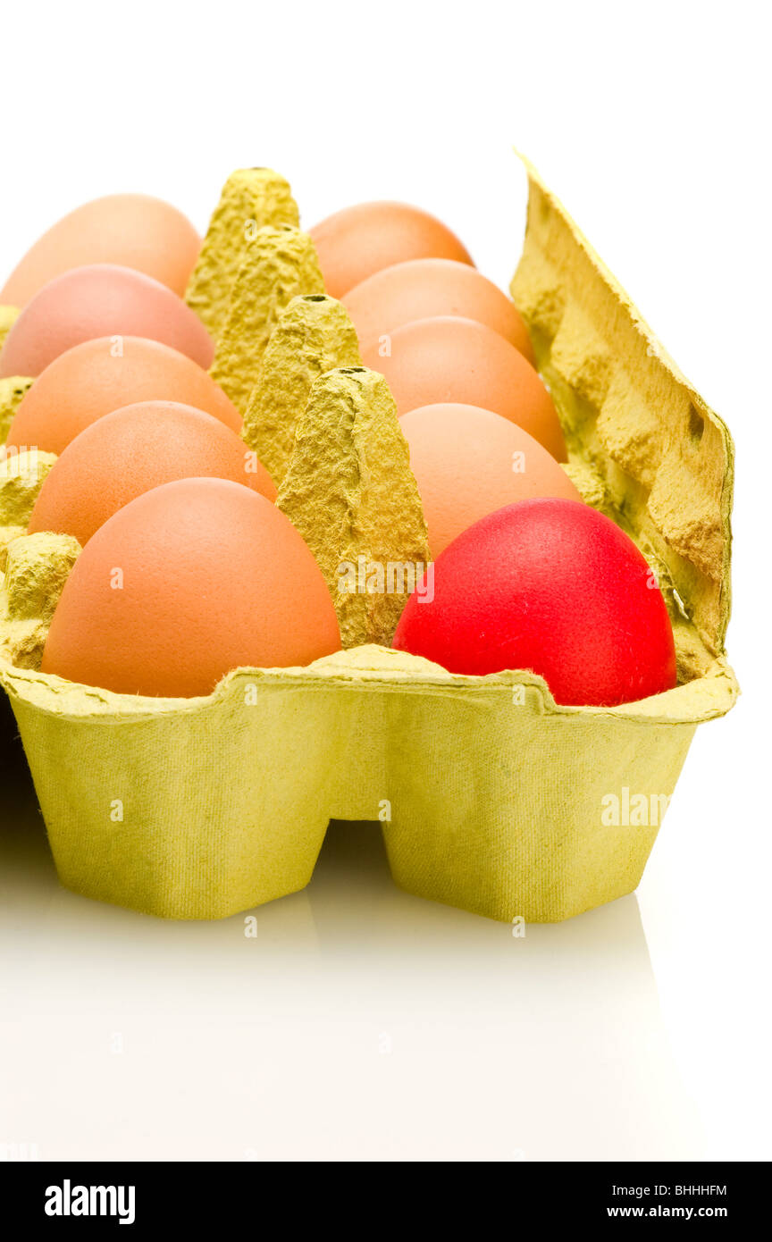egg box, differ one Stock Photo Alamy