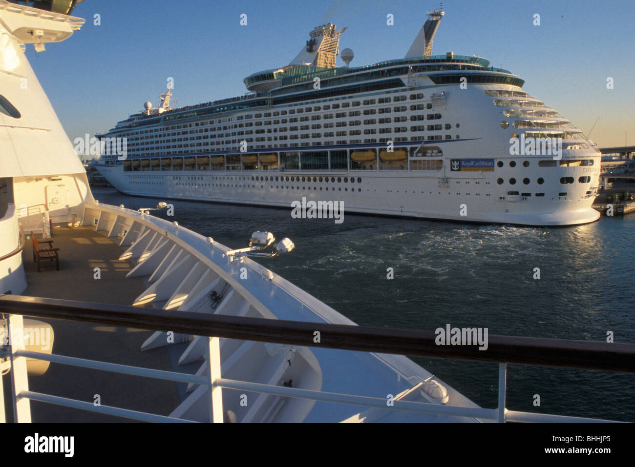 Cruise Ships at Miami Docks Stock Photo Alamy