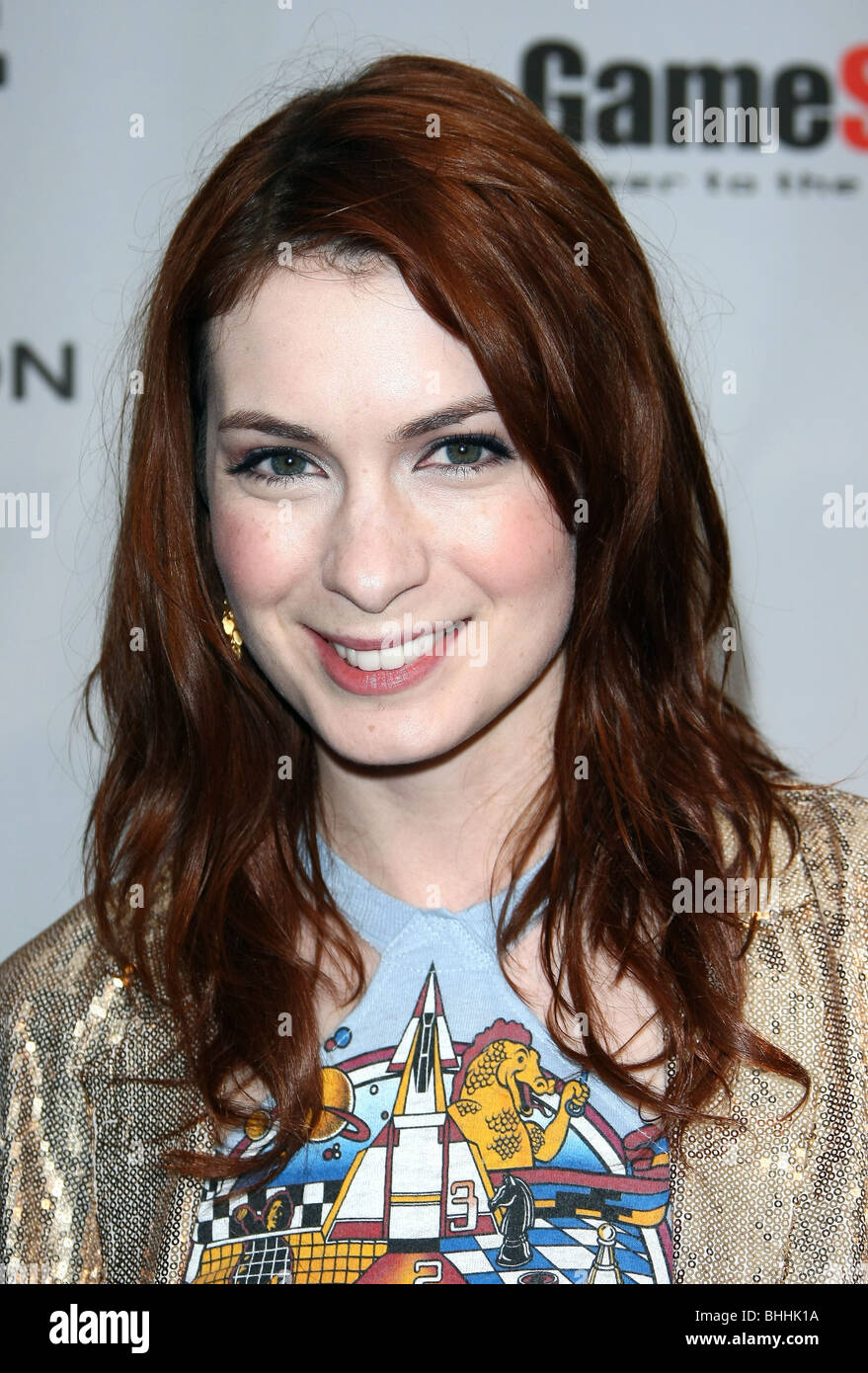 FELICIA DAY SPIKE TV VIDEO GAME AWARDS 2009 DOWNTOWN LOS ANGELES CA USA 12 December 2009 Stock Photo