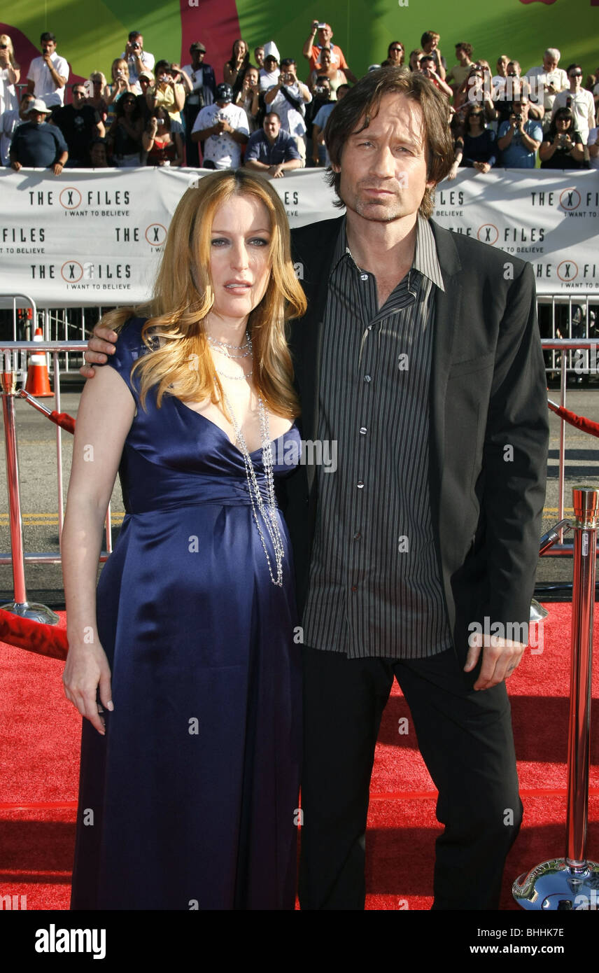 Gillian Anderson David Duchovny The X Files I Want To Believe World Premiere Hollywood Los Angeles Ca Usa 23 July 08 Stock Photo Alamy