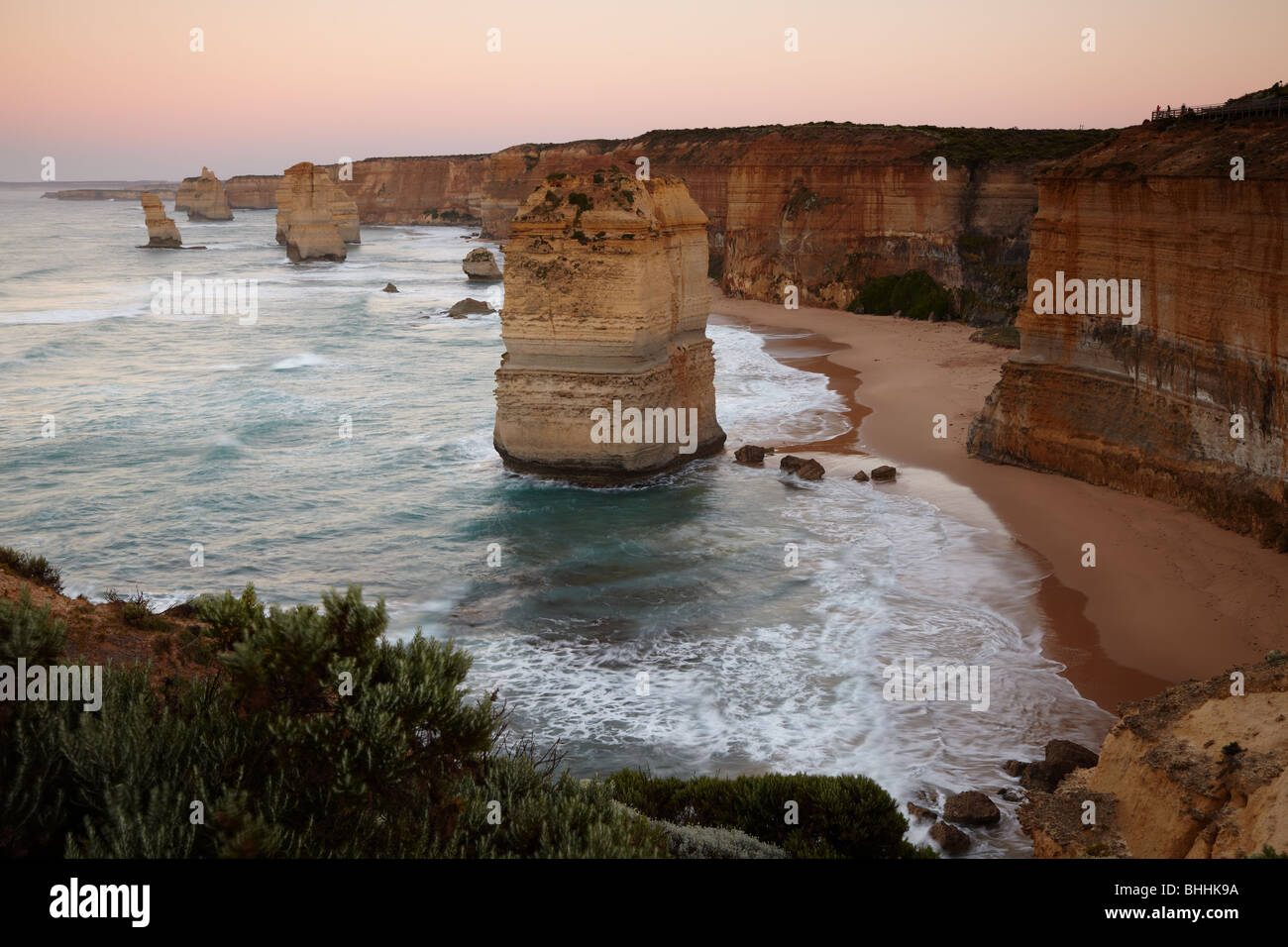 Dawn at the 12 Apostles, Port Campbell National Park, Great Ocean Road, Victoria, Australia Stock Photo