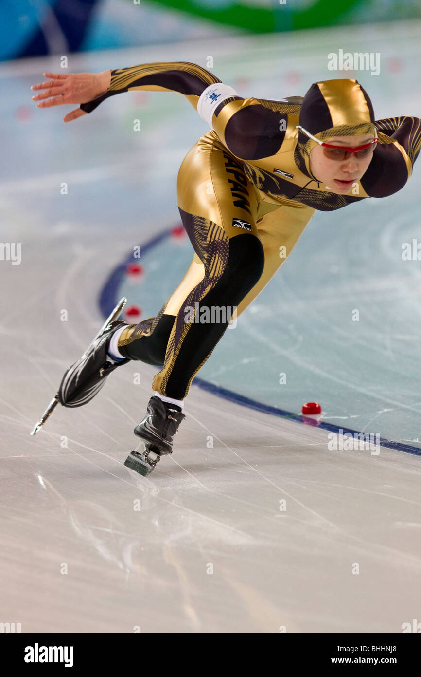 Sayuri Yoshii (JPN) competing in the Women's 500m Speed Skating event