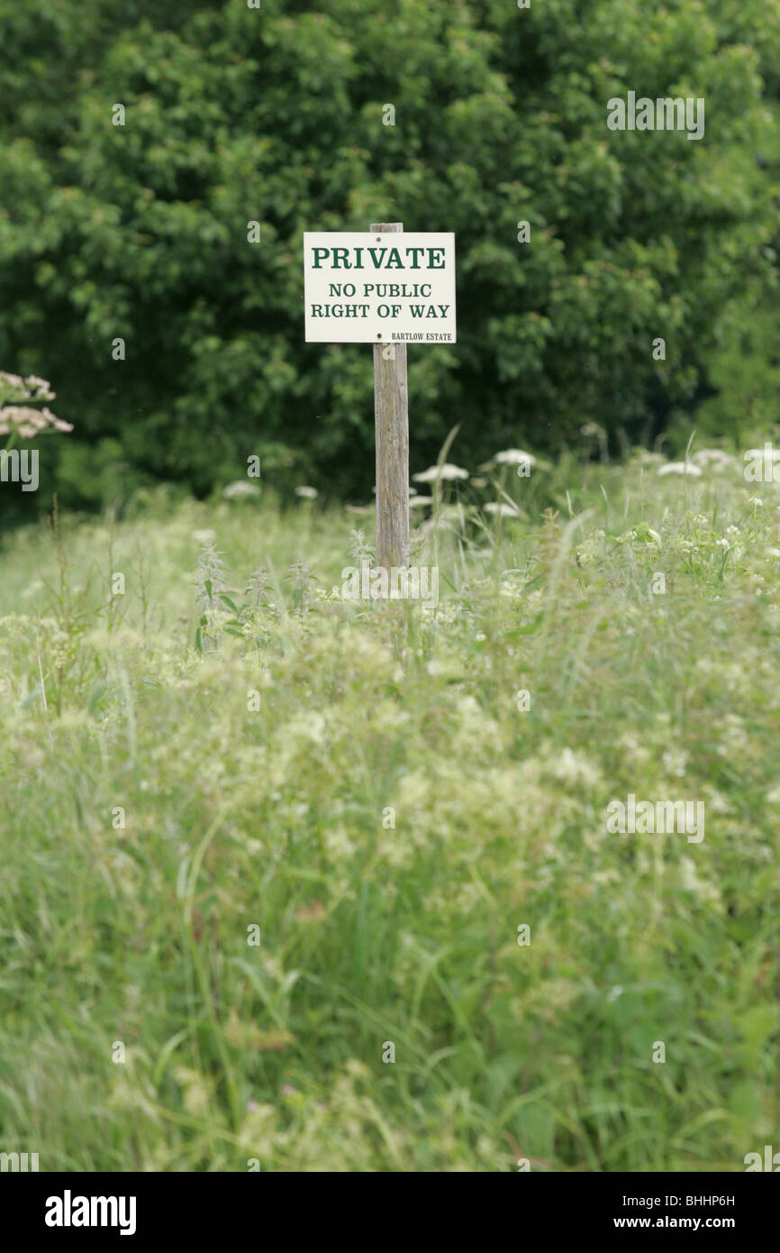 Private Land Sign Stock Photo