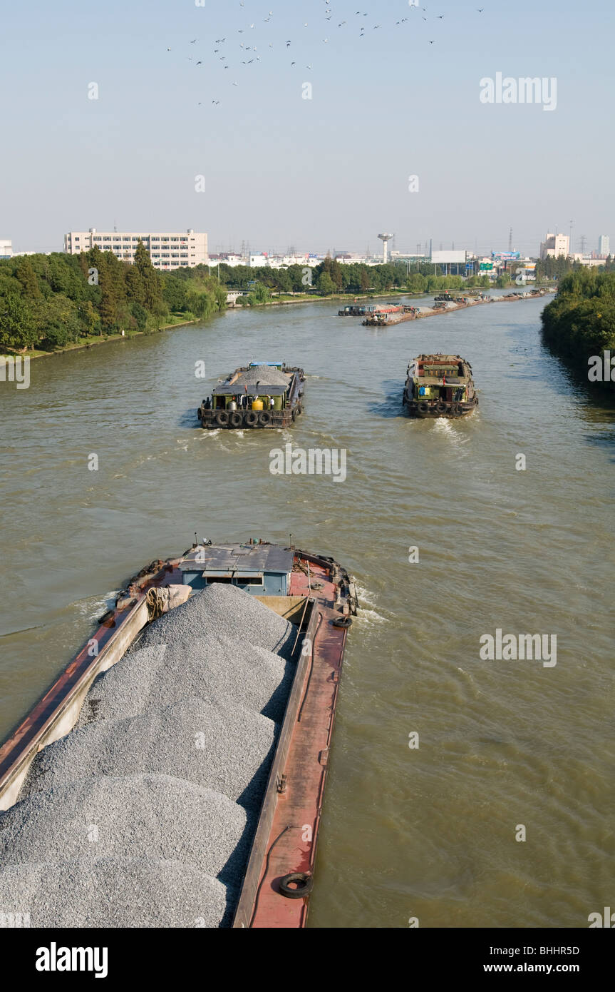 The Grand Canal, Jiangsu province, China, Asia Stock Photo