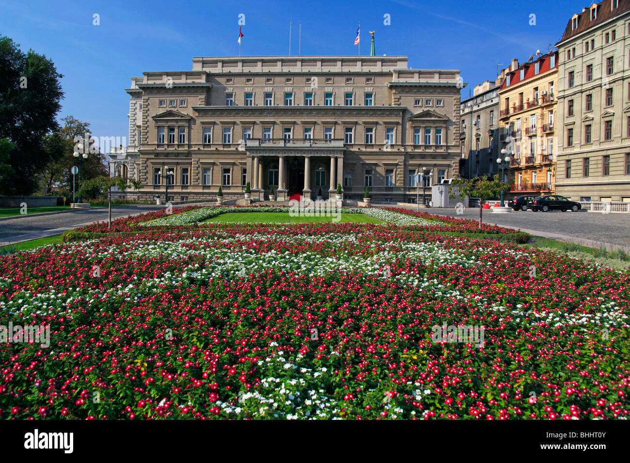 Belgrade palace and park, Serbia Stock Photo