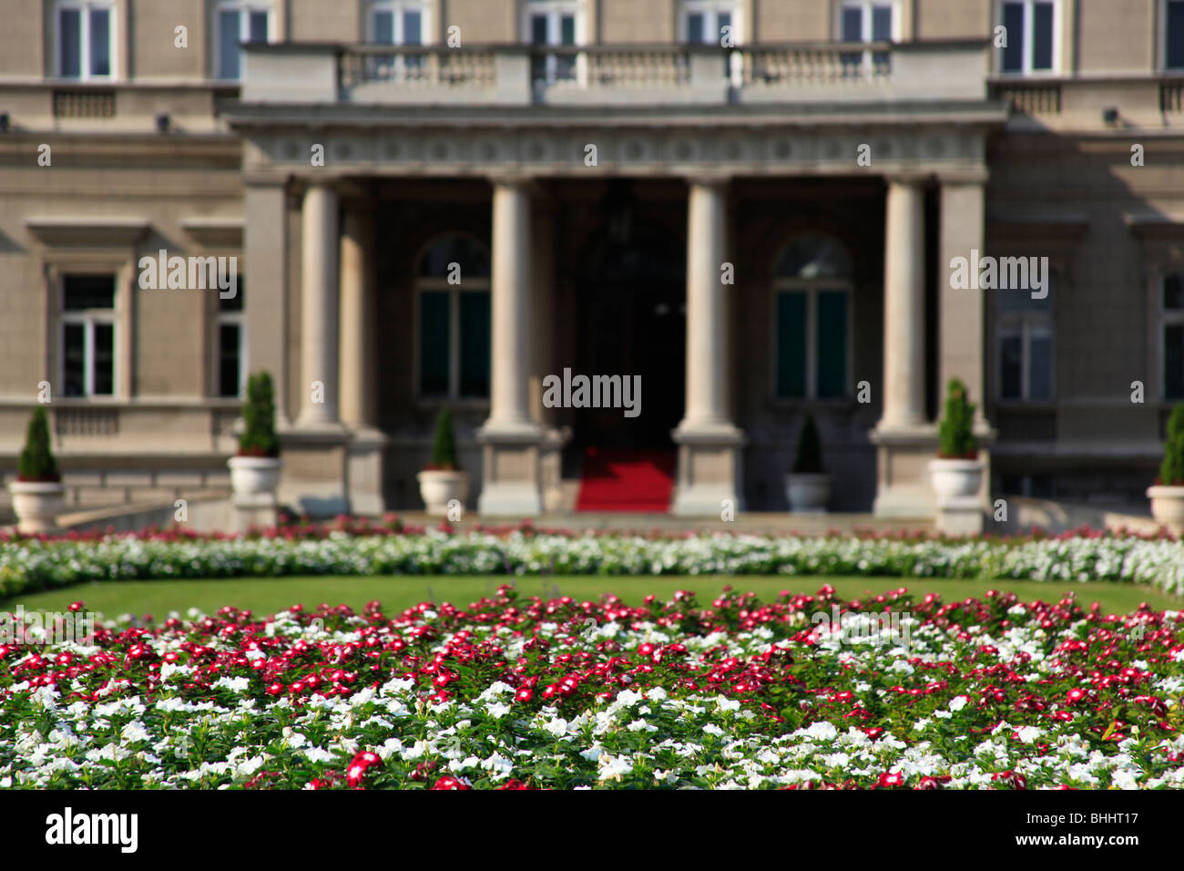 Belgrade palace and park, Serbia Stock Photo