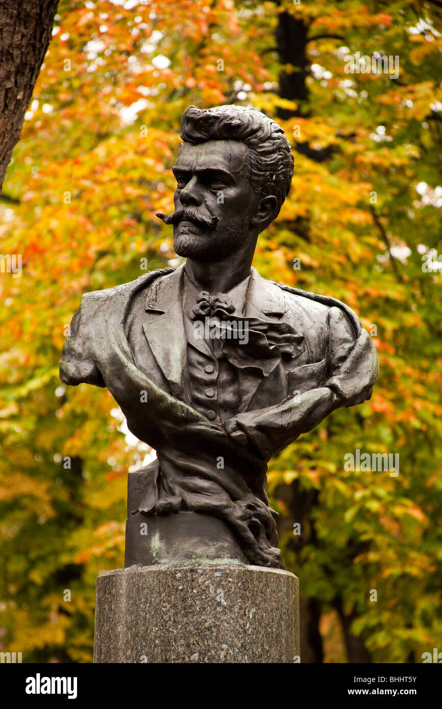 Statue of Poet Laza Kostic Belgrade Serbia Stock Photo