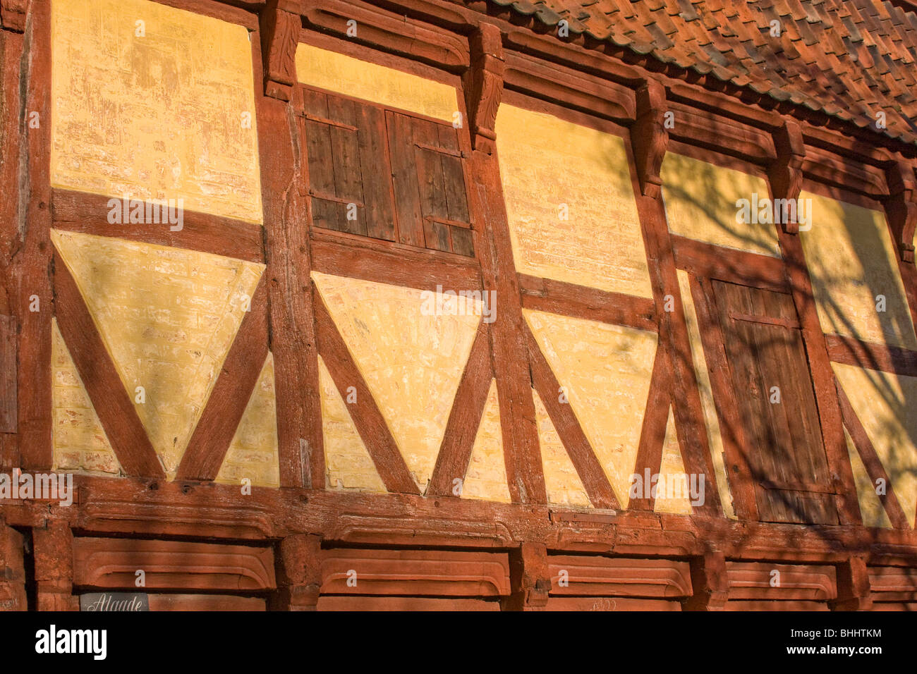 A half-timbered house in the old city of Aarhus Stock Photo