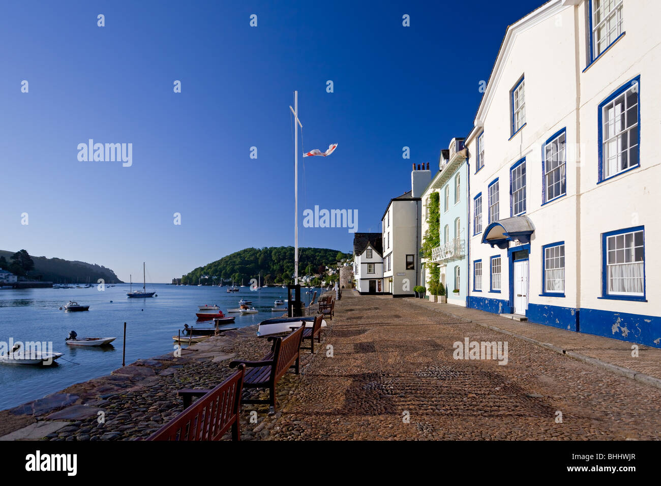 Historic Dartmouth showing Bayard's Cove and the River Dart, South Hams